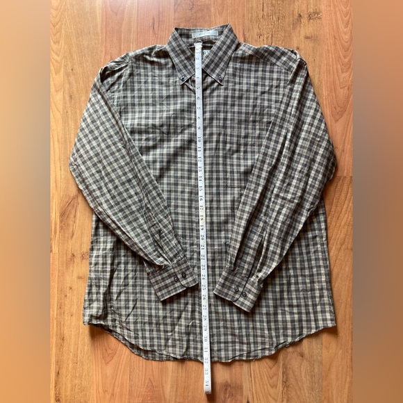 Orvis 2Pc Bundle Mens Large Cotton Plaid Checker Long Sleeve Button Down Shirts - Picture 9 of 10